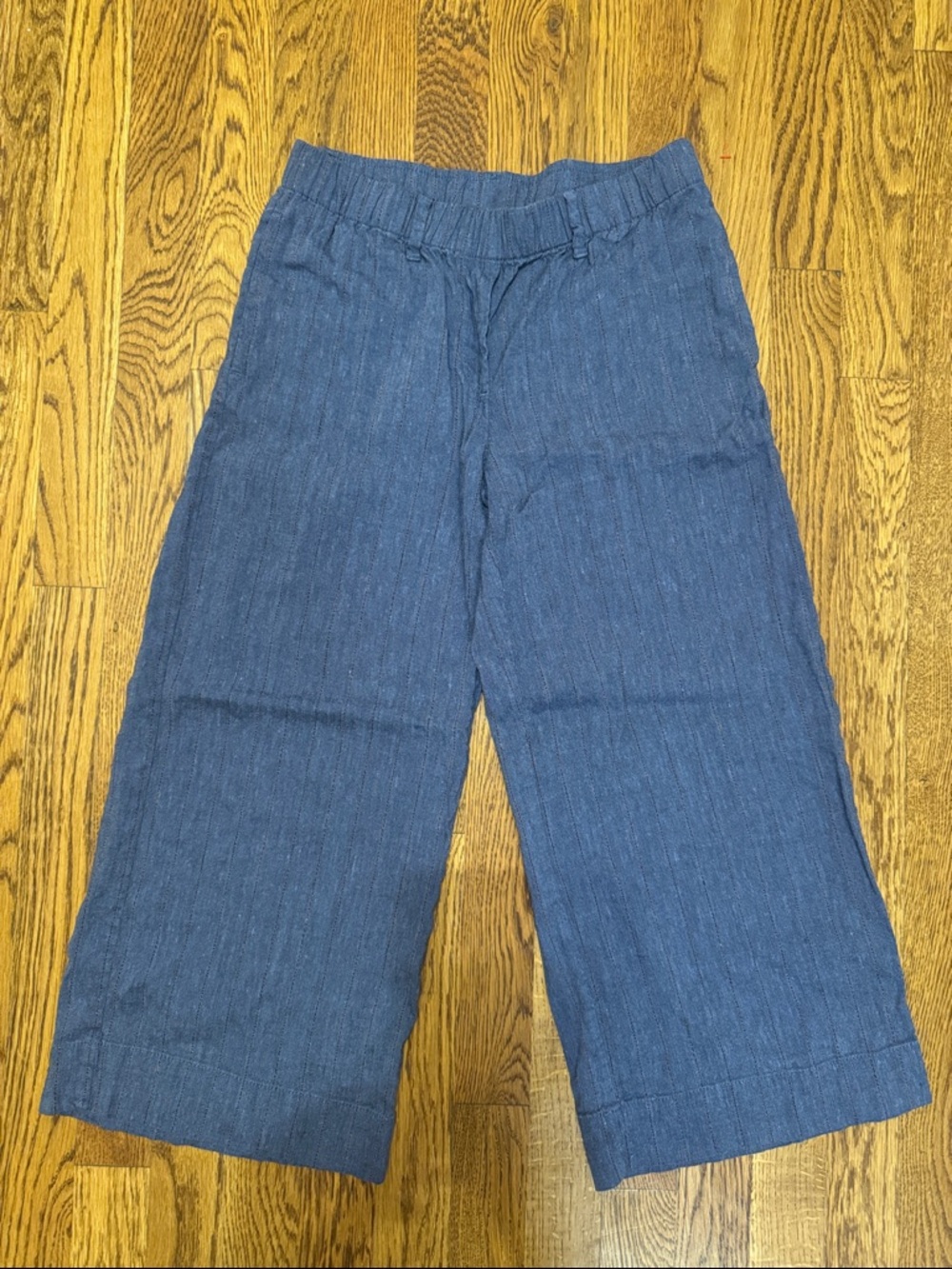J. Jill Linen Stretch Wide-Leg Pants in Chambray Blue size XSP